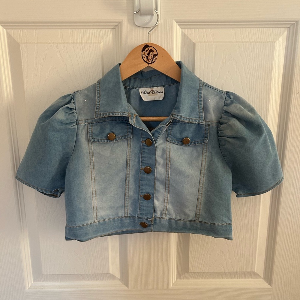 Rare Editions Blue Denim Jacket girls size 12